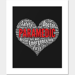 Paramedic Heart Shape Word Cloud Design design Posters and Art